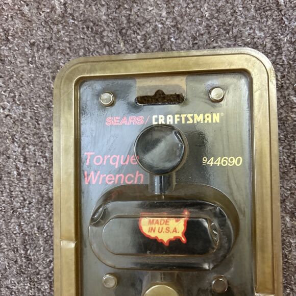 Vintage Craftsman no.44690 torque wrench USA made old new stock  - Yellow - Picture 2 of 5